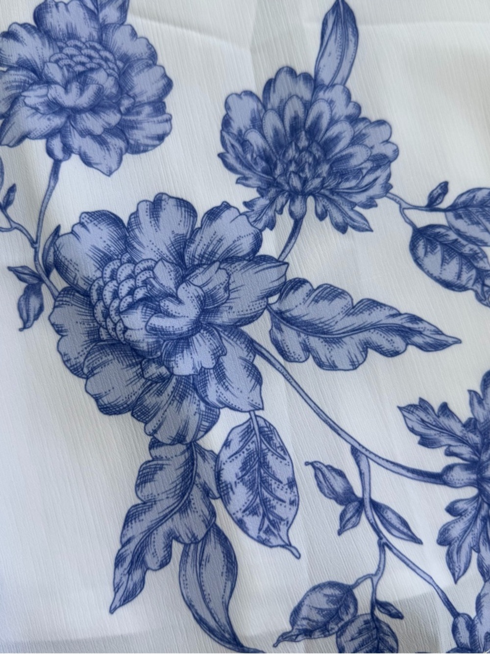 Showpo Blue and White Floral Mini Dress Spring Flowy A Line Wrap Tie Lined - Picture 3 of 11